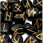 Runes Black Agate